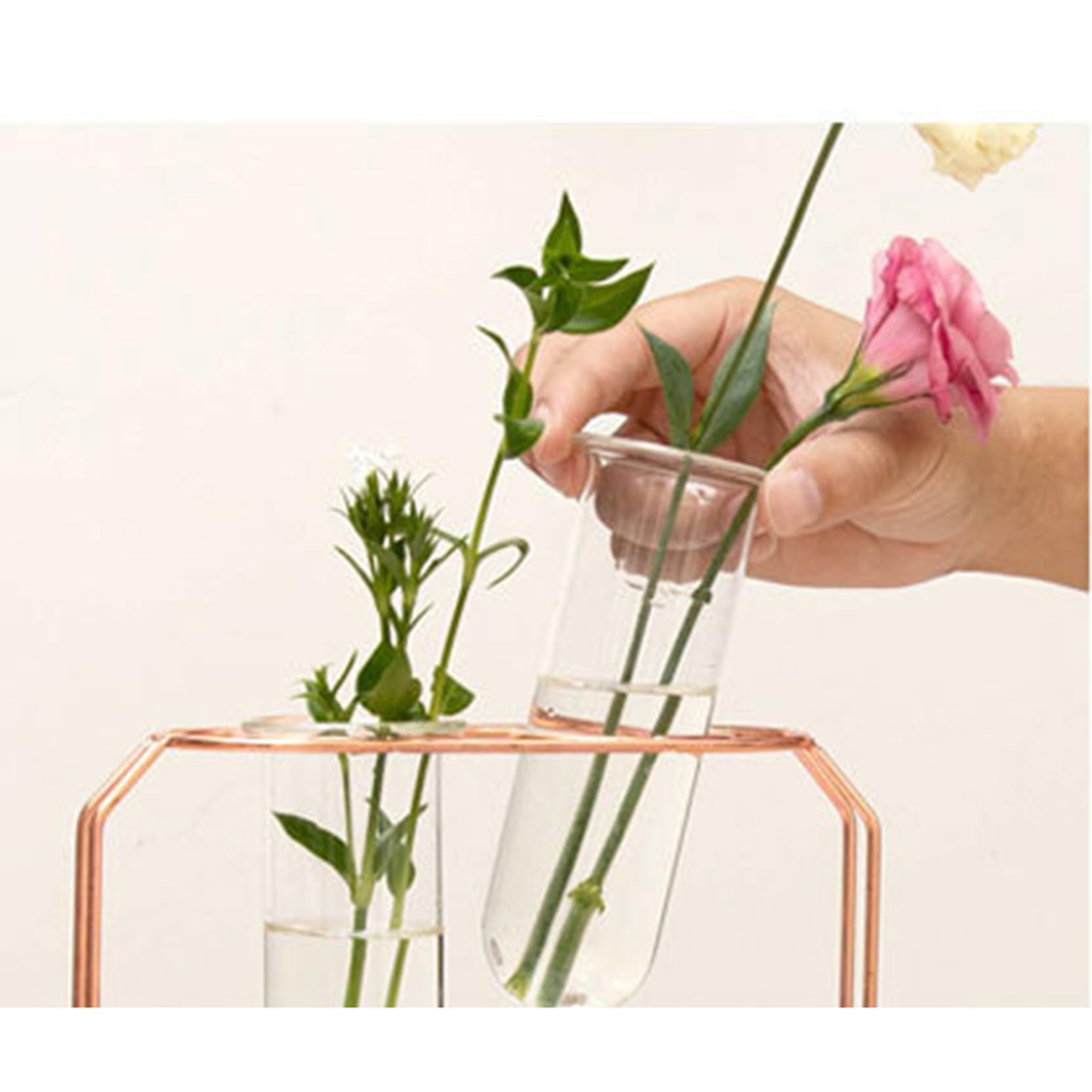 Amazon.co.jp: YJFFQ 花瓶 一輪挿し 21cm 置き型 ガラス 花瓶 ユニーク